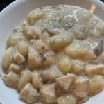 Mushroom Chicken Gnocchi, hot and ready to eat!