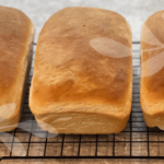 Three loaves of white bread